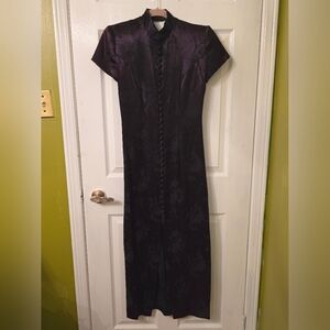 Vintage Algo Cheongsam Inspired Evening Dress Size 4
